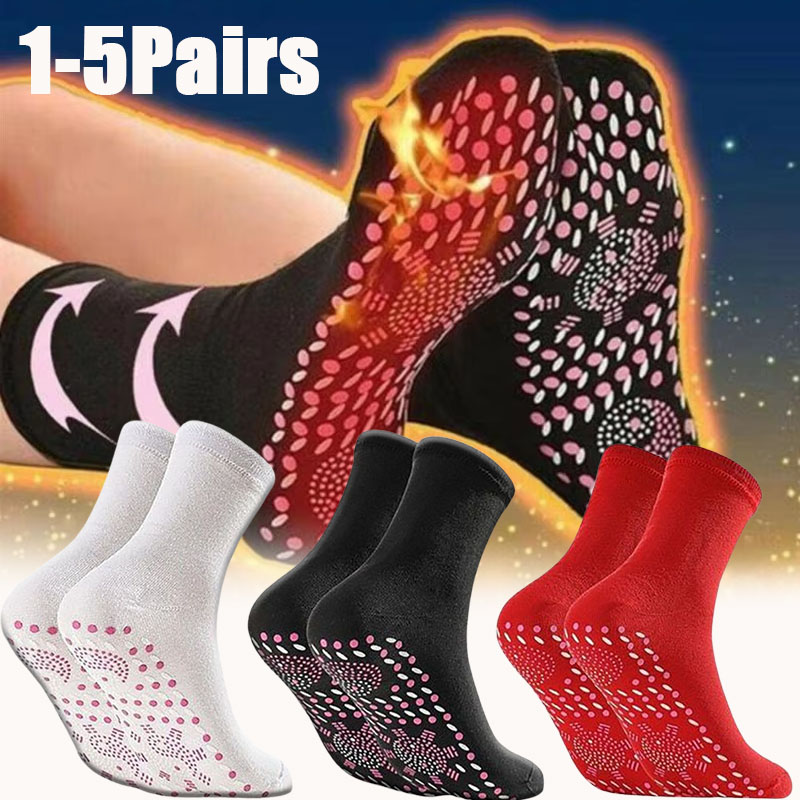 Thermal Sock Winter - 1-5Pairs Zelfverwarmende Vloersokken Acupressuur Massage Thermische