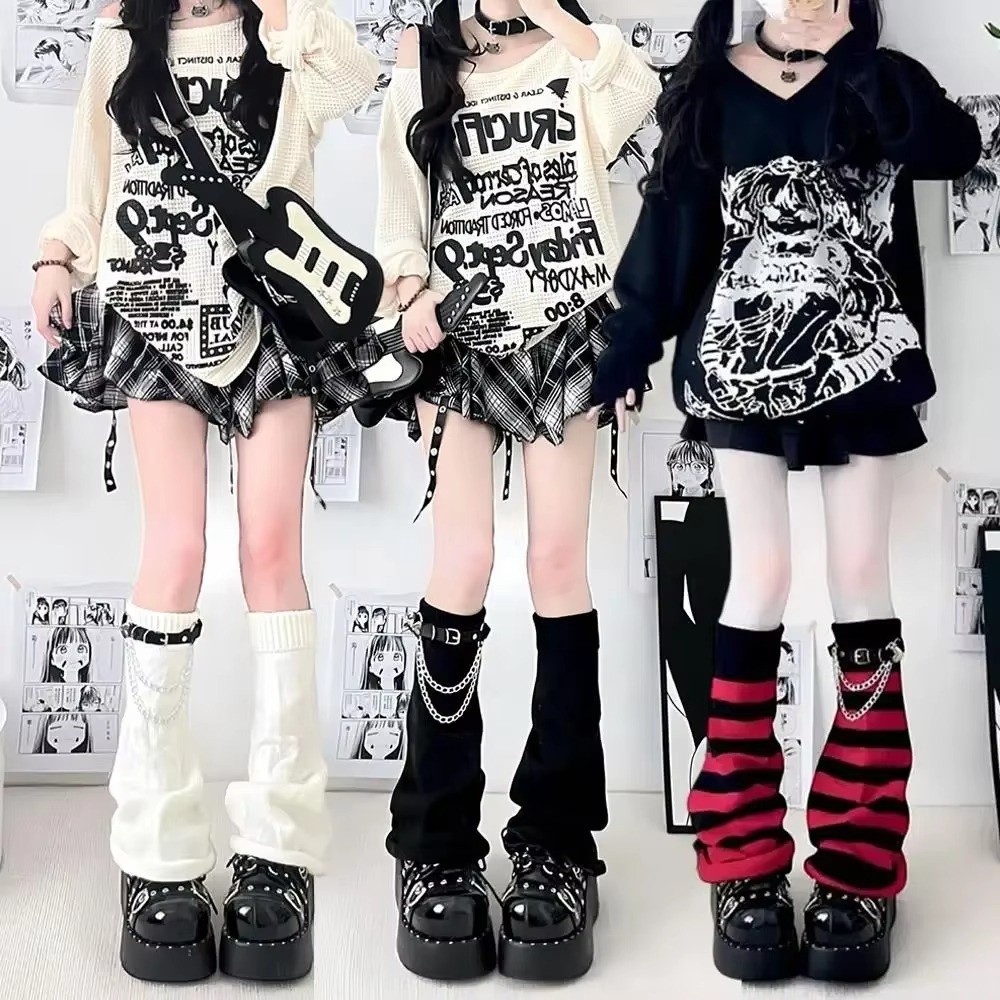 Japanse stijl Harajuku gebreid - Boot Sock Slouchy recensie en prijs