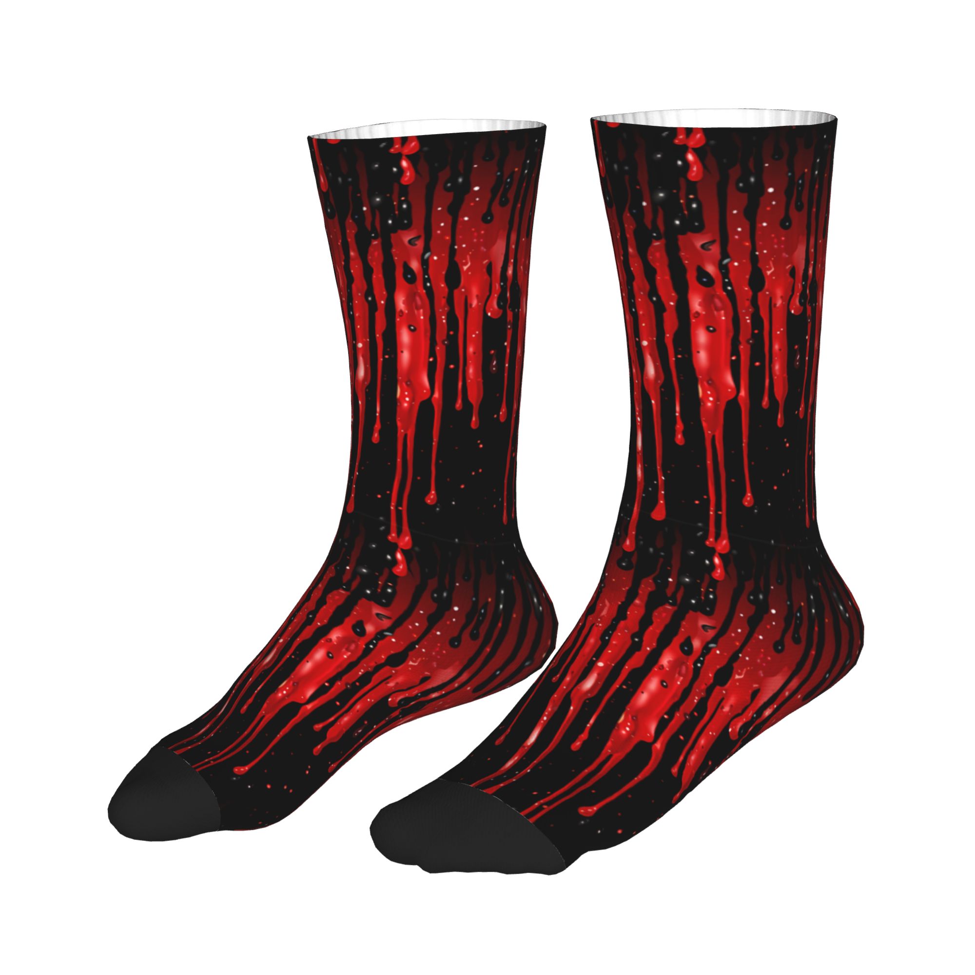 Druipende rode vloeistofpatroo - Dress Sock Men recensie en prijs